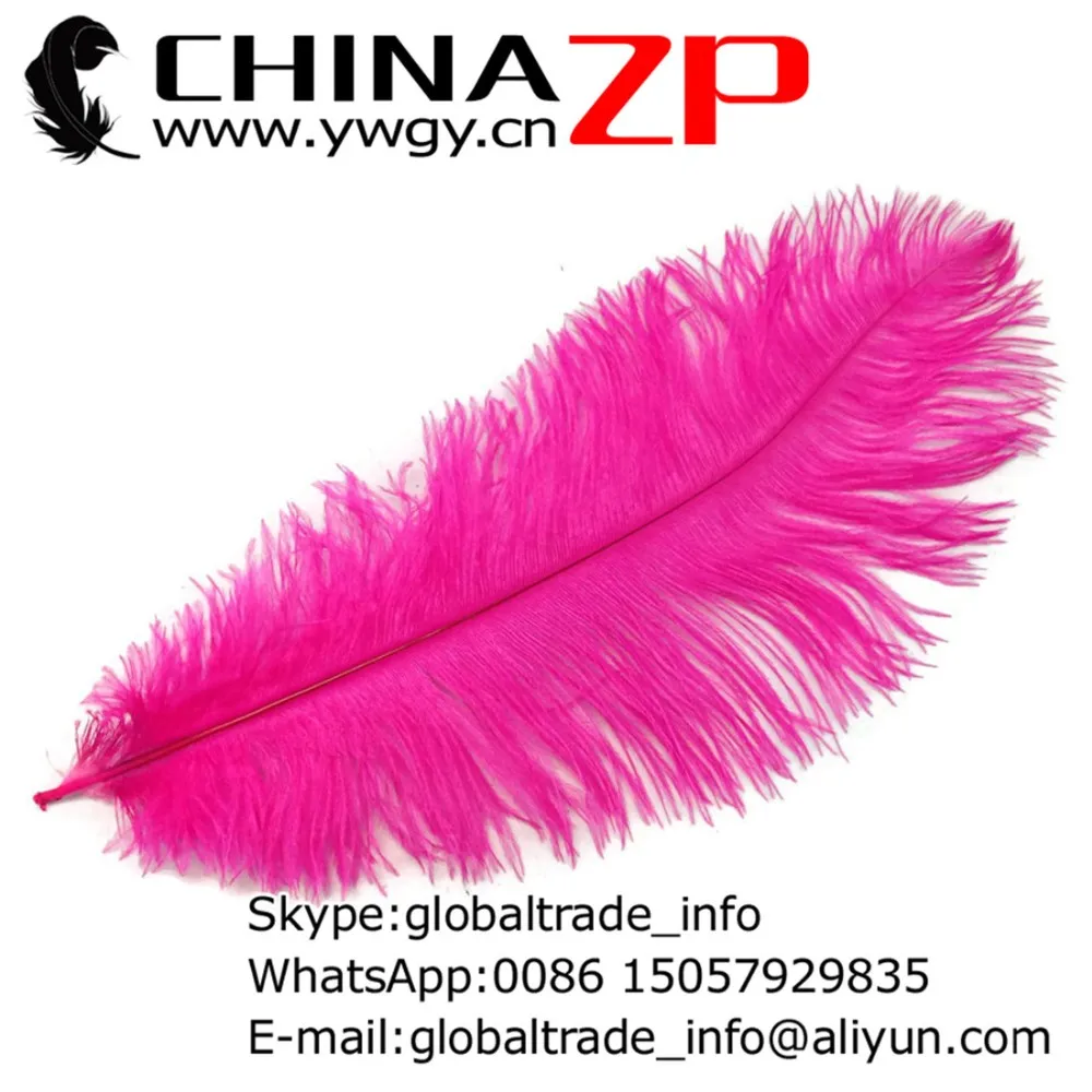 Ostrich Feathers, 10 Pieces- 11-13 HOT PINK Ostrich Dyed Drabs Feathers (2)