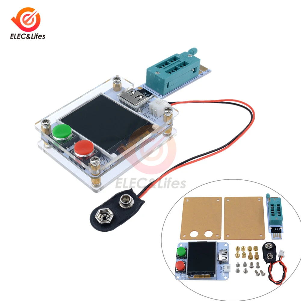 

ATmega328 MK-328P 1.8" LCD Digital Transistor Tester 128X160 8MHz Crystal oscillator Triode Capacitance Resistance ESR Meter