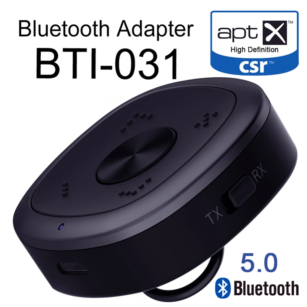 Мульти-Функция 2-в-1 Беспроводной аудио адаптер с aptX HD aptX низкой задержкой BTI-031 5,0 Bluetooth передатчик и приемник