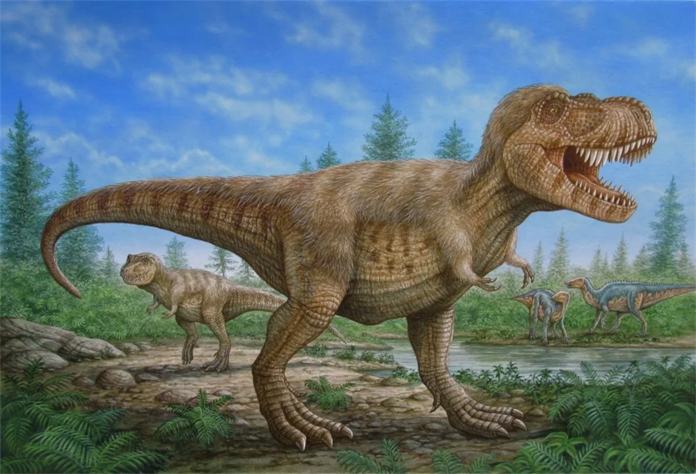 Laeacco Jurassic период ревущий динозавр Детские вечерние фотографии фоны