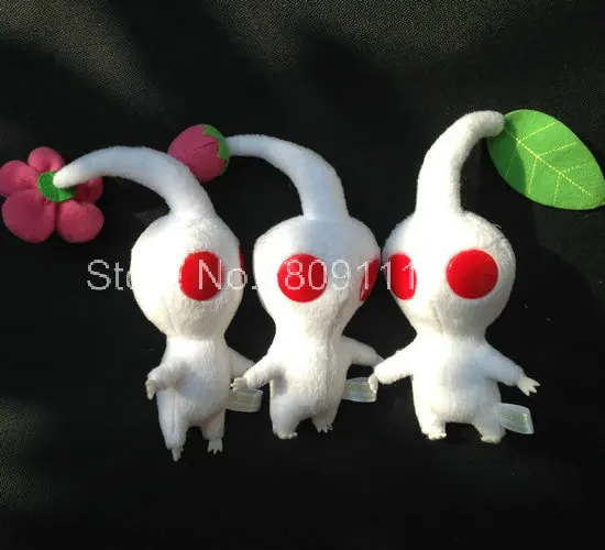 IN HAND NEW set of 3 GAME PLUSH PIKMIN SERIES PLUSH STUFFED ANIMAL White Leaf/bud/Flower~15CM