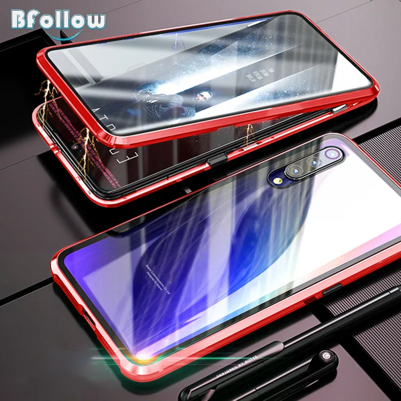 BFOLLOW 360 передний и задний стеклянный чехол для Samsung Galaxy A7 A9 2018/A30 A50 A60 A70 Магнитный из