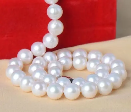 

FREE SHIPPING HOT sell new Style >>>>NATURAL SOUTH SEA GENUINE WHITE ROUND E RPEARL NECKLACE 18INCH