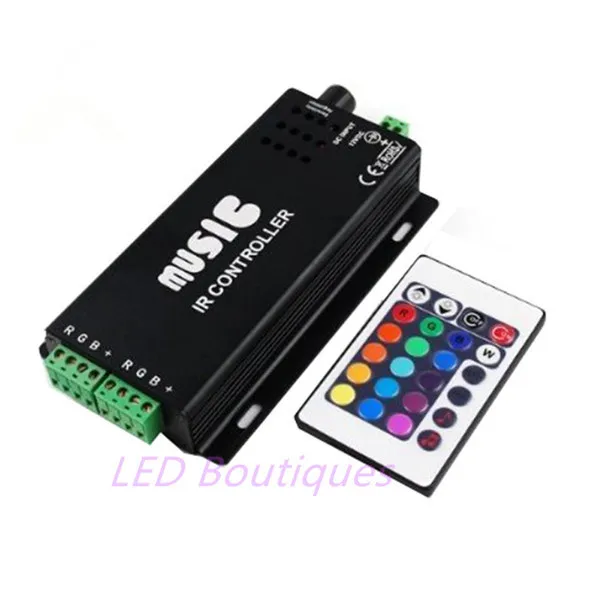 

best price 1 pcs DC12-24V 24 Keys music controller IR remote RGB controller