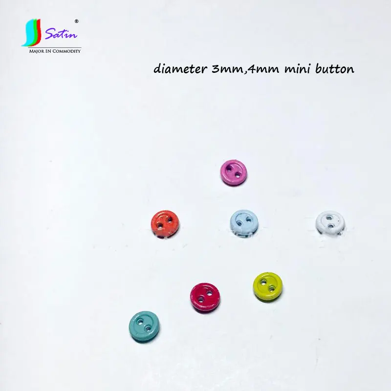 

200pcs 3MM Colorful Red Green,Blue,White Orange Colorful Super Mini 2-hole Round Metal Button,Doll Clothes Metal button S0166L