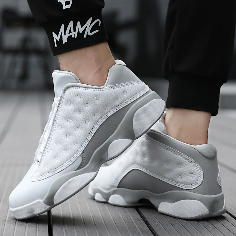 

Mid-Top Man Basketball Sneakers Spring Autumn Mens White Sneakers Comfortable Trainers Shoes Rubber Bottom Athletic Shoes