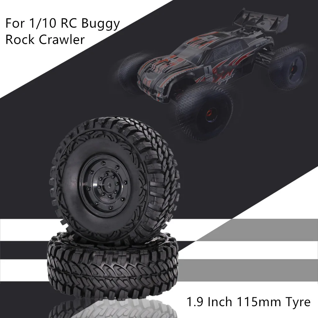 

2PCS 1.9 Inch Tire Rubber Wheel Tyre 100mm For 1/10 RC Rock Crawler Off-Road Buggy Car Truck