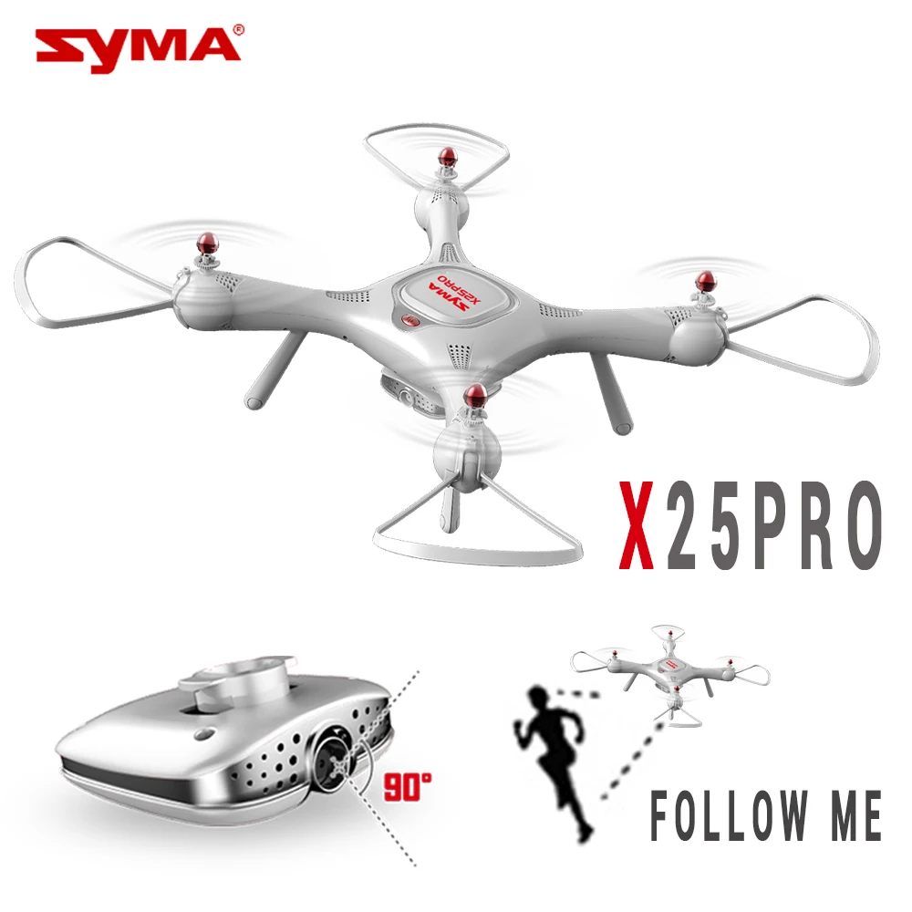 

New SYMA X25 PRO X25PRO 2.4G 6Axis RC Helicopter GPS RC Drone Wifi FPV Adjustable 720P HD Camera Quadcopter VS H502S MJX B5W