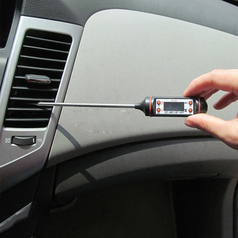 

Car Vehicle Air Conditioning Outlet Needle Type LCD Digital Thermometer Gauge Check Equipment Tool Air Conditioning Thermometer