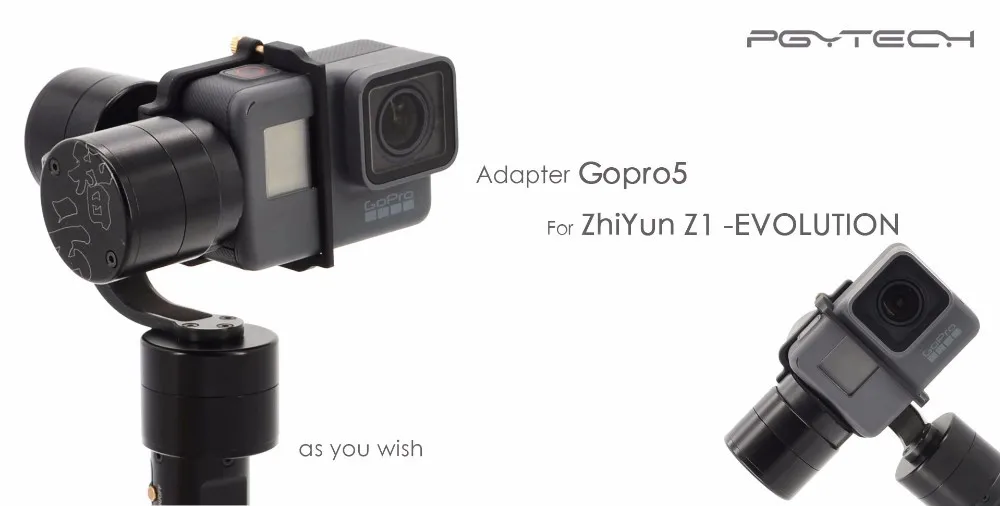Pgytech для GoPro Hero 5 адаптер кронштейн плиты клип держатель для Zhiyun Z1 Эволюция Gimbal Спорт действий Камера Интимные аксессуары