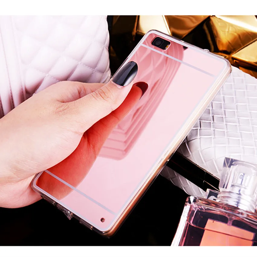 Hot! Luxury Mirror Electroplating Soft Clear TPU Case cover For huawei P8 / P8 lite P9 P9 Plus P9 lite G9