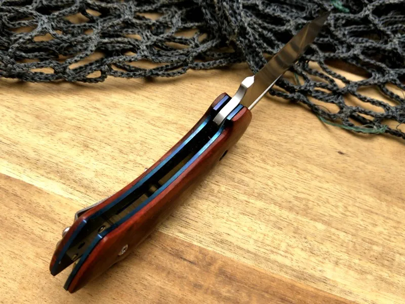 LCM66 D2 стальной складной нож, Красные Тени деревянные ножи для выживания, очень острый Мини спасательный карманный нож, Подарочный Ключ Нож Инструменты