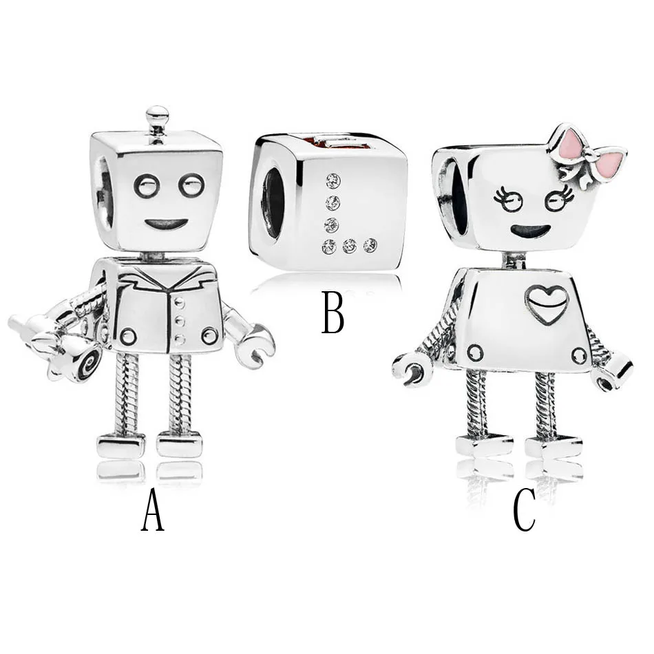 

Authentic 925 Sterling Silver Bead Bella and Rob Forever Charm Pack fit Pandora Bracelet Bangle