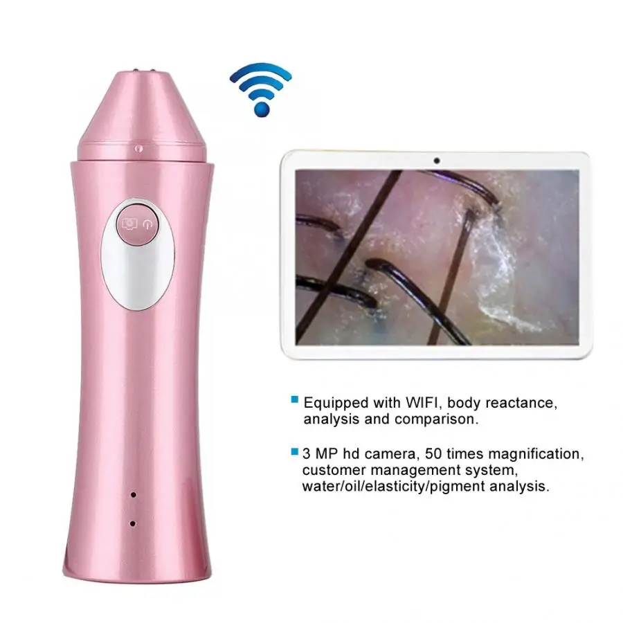 Wifi Wireless Scalp Hair Microscope Detector Analyzer Skin Care Tool EU 100-240V Keratin Hair Treatment