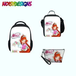 Winx игра для клуба школьные сумки набор 3 шт. школьные принадлежности для детей Мальчики Девочки рюкзаки для подростков Mochila Escolares