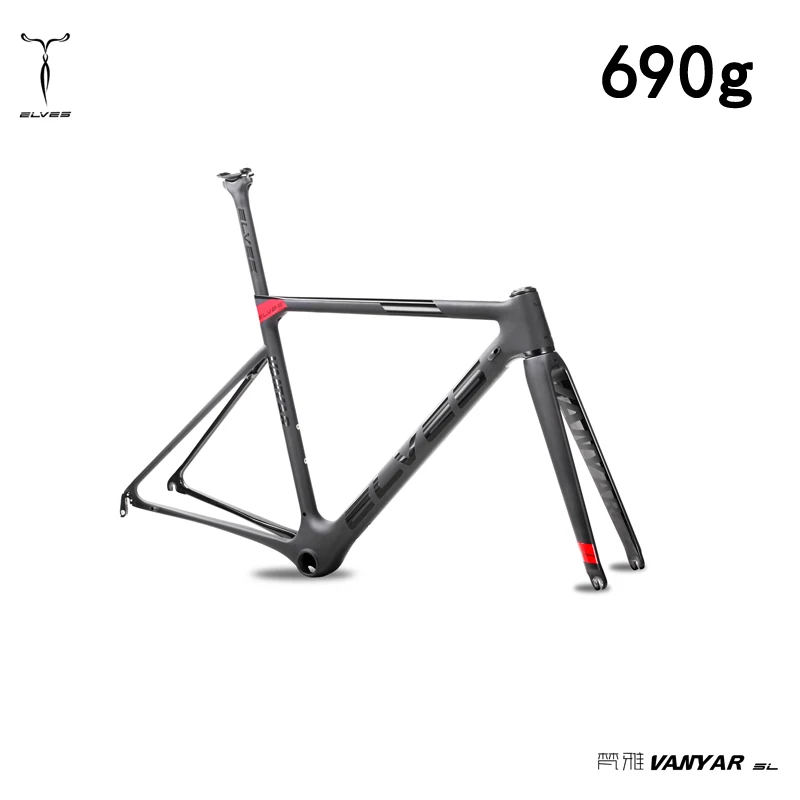 

2018 NEW elves VANYAR aero-dynamics Lightweight 690g road bike frame carbon fiber bicycle frame carbon road frame aerodynamics
