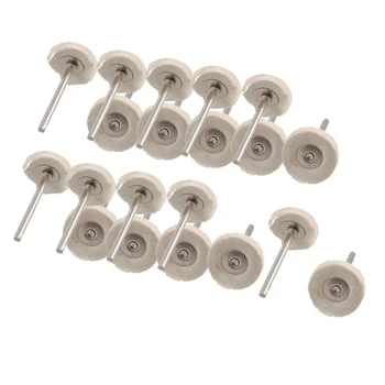 

21mm Dia Cotton Polishing Metal Shank Brush Wheel 20 Pcs
