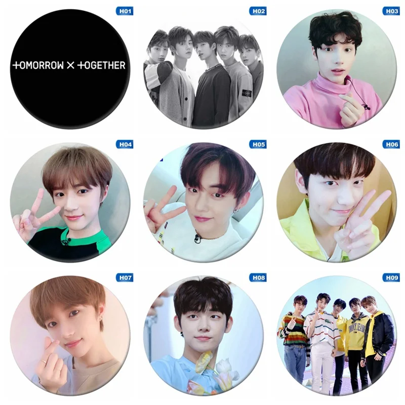 

1pcs 2019 Kpop TXT TOMORROW X TOGETHER Album Badge Brooch Pins Collection Badges For Backpacks Decoration