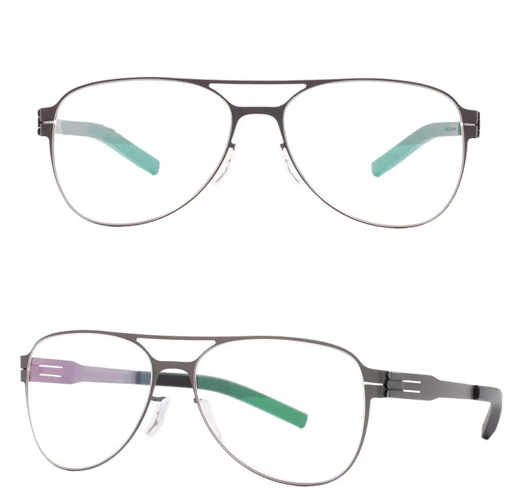 Бренд Chashma, новые оправы для очков, очки для мужчин и женщин, оправа для очков Gafas de Grau - Цвет оправы: Серебристый