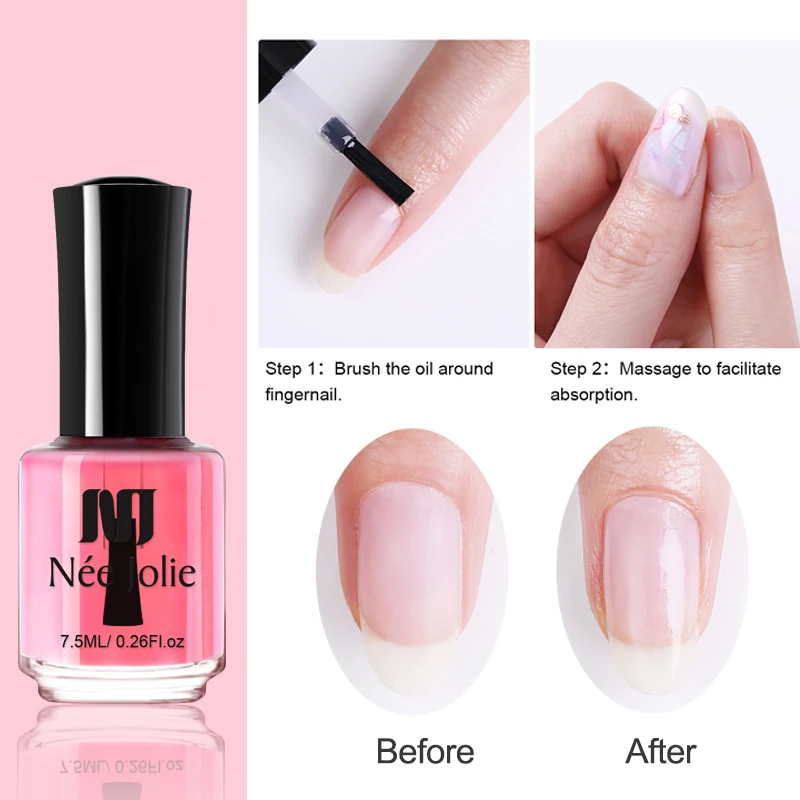 

NEE JOLIE 7.5ml Lavender Peach Nail Cuticle Oil Rose Fruit Aloe Smell Nail Art Nutrition Care Treatment Nail Polish