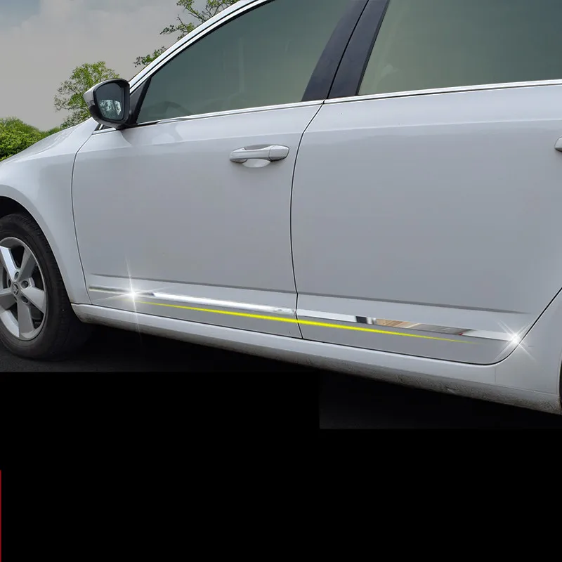 

4PCS /SET Stainless Steel Doors Decorated Mouldings For Skoda Octavia 205 16 17 18 2019 CA167