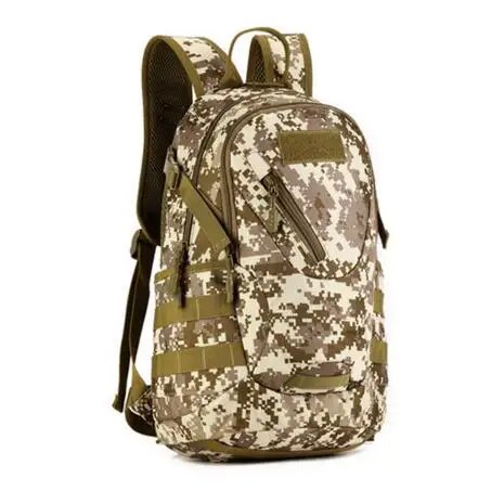 

20L Pupils Bag Riding Assault Pack  Travel Small Backpack Wear-resisting Laceration Resistant Nylon Unisex