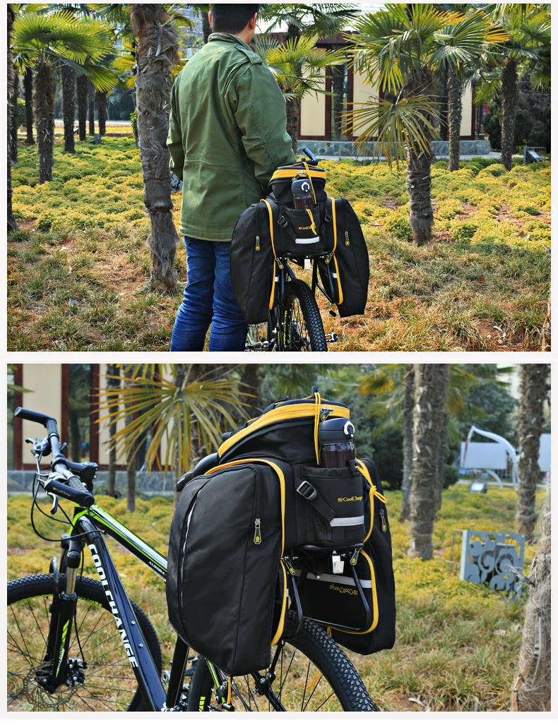 CoolChange Водонепроницаемая велосипедная сумка 35L многофункциональная переносная велосипедная сумка на заднее сиденье для велосипеда сумка на плечо аксессуары