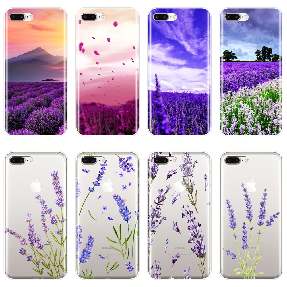 Задняя крышка для Apple iPhone 6 S 7 8 X XR XS Max мягкий силиконовый чехол с фиолетовыми