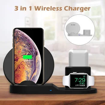 

3 in 1 Wireless Charger Stand Dock for Smartphone for Watch for Airpods GDeals