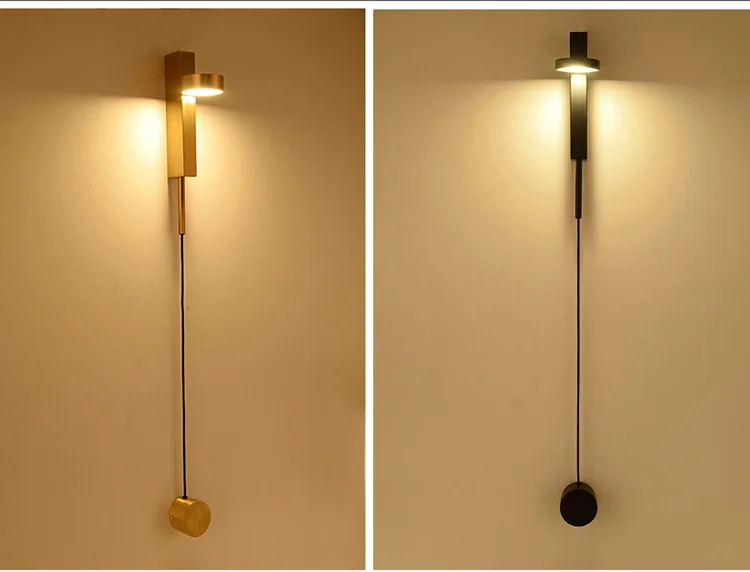 Interruptor de Luz Nordic Moderno Parede Luxo Regulável Simples Sala Estar Corredor Quarto Personalidade Criativa Lâmpada Cabeceira Mod. 130117 9 regulável simples sala estar corredor quarto personalidade