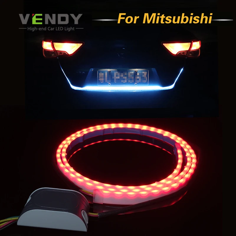 Car LED Rear Trunk Tail Dynamic Streamer Warning Lights DRL For