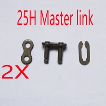 2 шт.) 25 H замыкающее звено цепи соединенная цепь Пряжка скутер minibike gokart 43 47cc 49cc яма Pocket ракеты Quad Байк ATV
