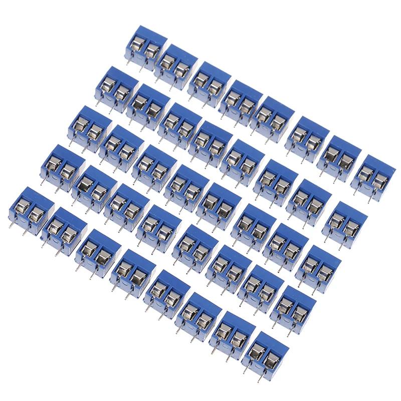 

10Pcs 2-Pin Pitch Screw Terminal Block Connector 5.08mm Panel Pcb Mount Wholesale Blue