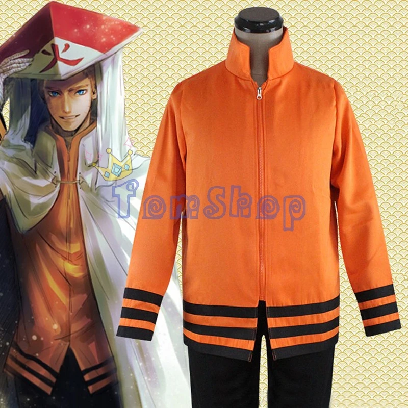 

Anime Naruto Uzumaki 7th Hokage Cosplay Jacket Coat Zipper Sweatshirts Costumes