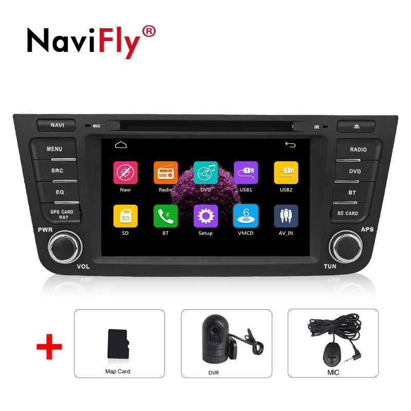 NaviFly автомобильный dvd-плеер радио аудио для GEELY Emgrand X7 GX7 EX7 с gps навигацией BT RDS 1080P видео SD USB карта Микрофон - Цвет: car dvd DVR