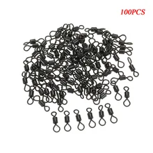 100 шт/партия Вертлюги для рыбалки Аксессуары для рыбалки соединитель роликовые Вертлюги шарикоподшипник Твердые кольца для pesca