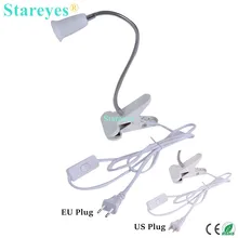 Цельнокроеное платье E27 настольная лампа держатель E27 стол свет клип базы с на/выключения 1,8 м кабель гибкий универсальный поворота socket