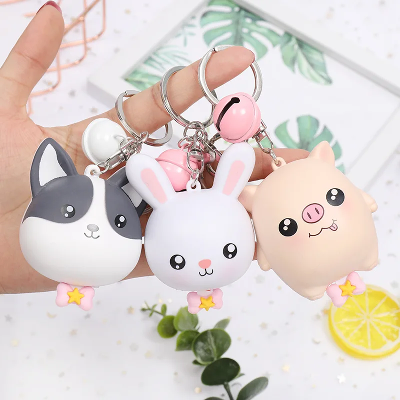 

Cartoon tape measure Keychain Anime Cute Keychain Children's Gifts Creative mini tape measure bell keychain 2019 new hot sale
