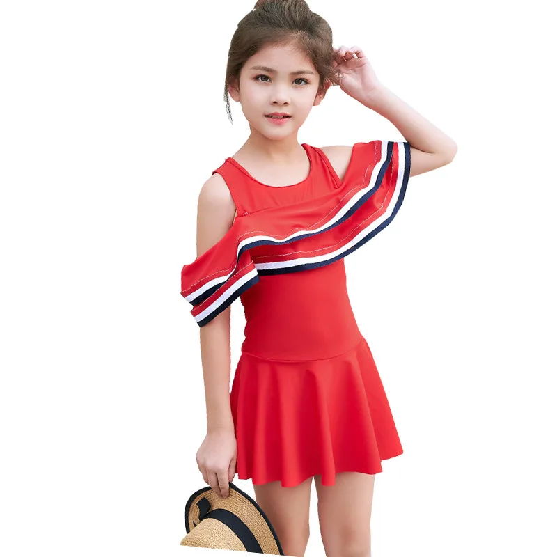 Baby Girl Swimwear Big Children Girl One Piece Dress ...
