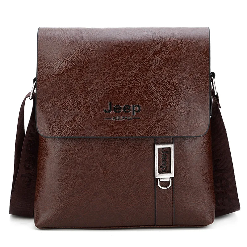 Jeep Sulppai Men Bags Crossbody Shoulder Bag Leather Business Messenger