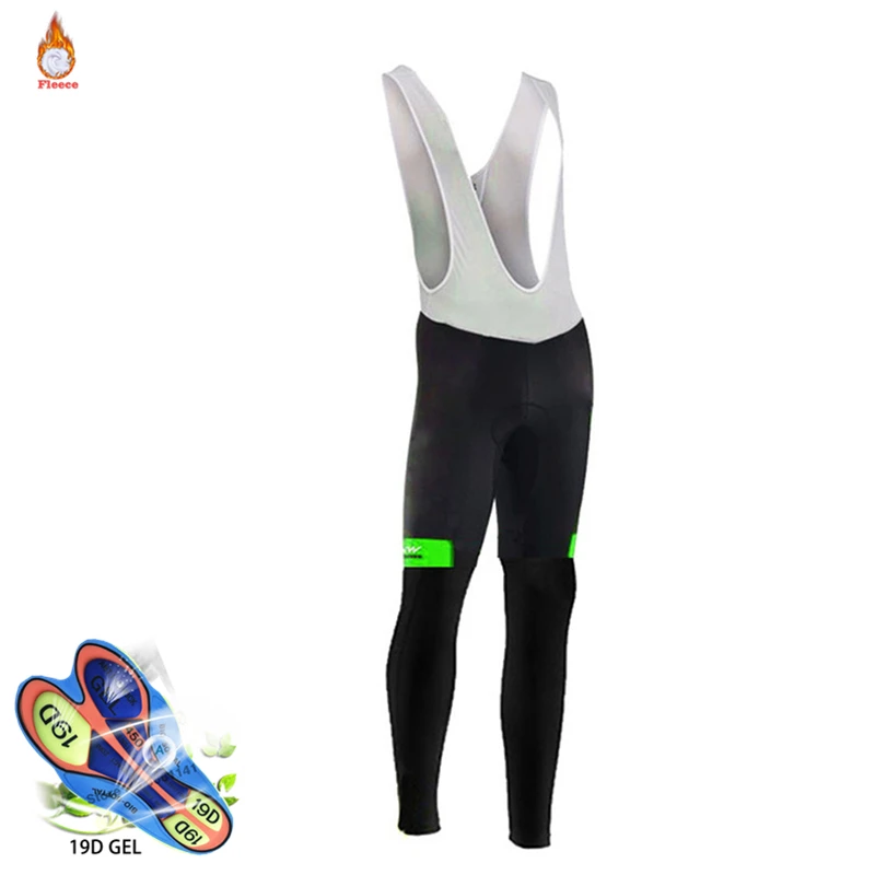 

2018 NW Coolmax Winter Thermal Fleece Pro Team Cycling Black Bib Pants Bicycle Shorts MTB Road Bike Ciclismo Perneras 9D Gel Pad