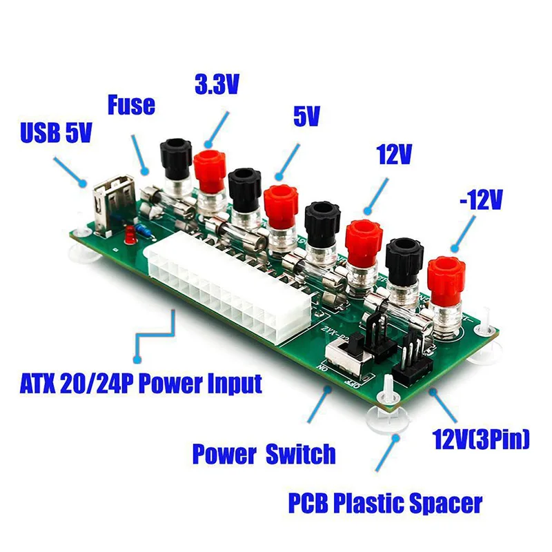 الكمبيوتر PC امدادات الطاقة اندلاع محول وحدة 24Pin ATX الفوق مجلس LSMK99