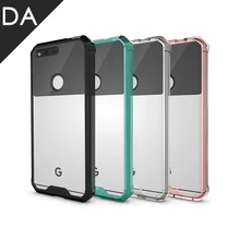 Para google pixel xl case ultra claro anti golpe tpu case para htc pixel 5.0 híbrido cubierta del teléfono móvil transparente de aire Fundas