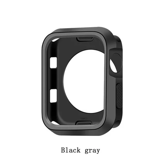 Мягкий защитный чехол из ТПУ для Apple Watch 44 мм 40 мм 38 мм 42 мм чехол идеальный бампер для Apple iwatch чехол серии 4/3/2/1 - Цвет: Black gray