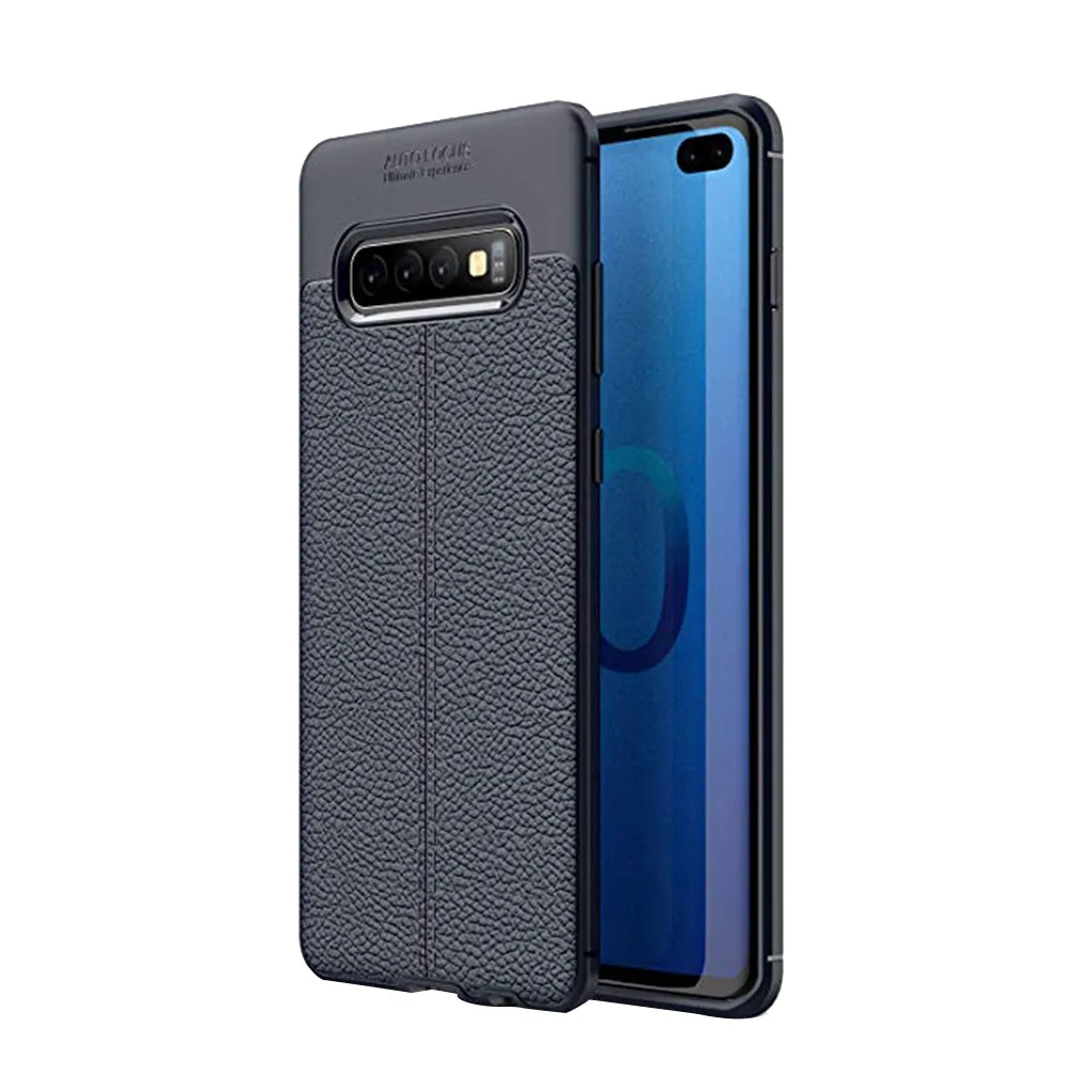 Phone Case For Samsung Galaxy S10 Plus 6.4inch Soft Hybrid TPU Leather Case Cover For Samsung