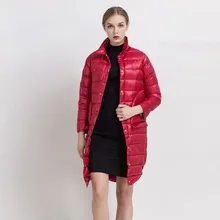 Новая модная зимняя куртка Для женщин Куртка–пуховик на 90% белом утином пуху пальто утолщение Парка на пуху женский бренд парки