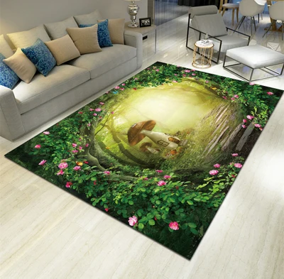 Ковер в скандинавском стиле, 3D ковер для гостиной, диван, журнальный столик, коврик для спальни, коврик для йоги, прямоугольное прикроватное одеяло с коротким ворсом, плюшевая ткань