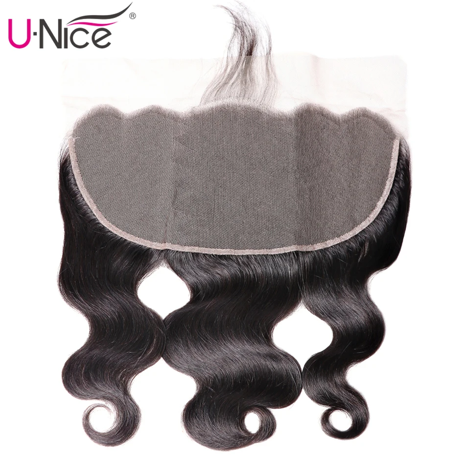 Unice волос Бразильский объемная волна кружева фронтальной человеческих волос 13x6 уха до уха кружева закрытия Волосы remy фронтальные с ребенком волос