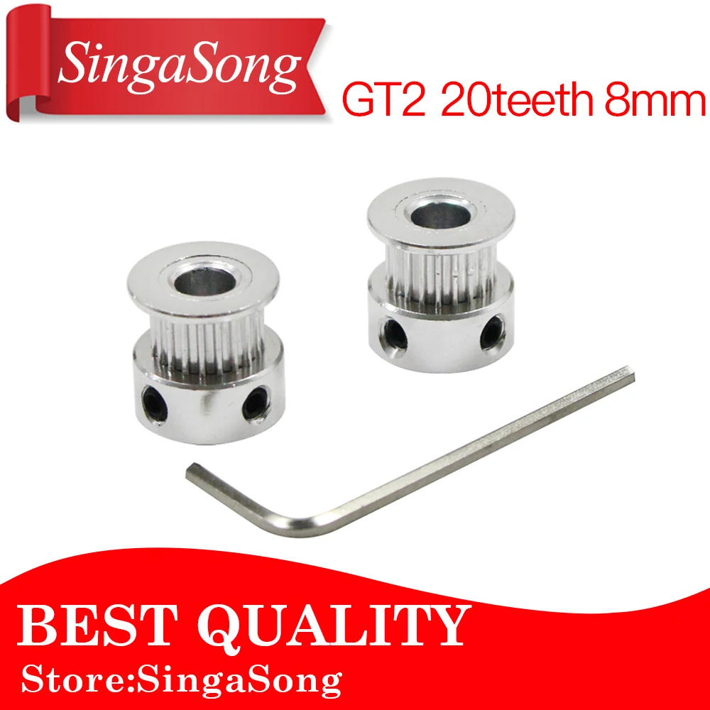 (10pcs/lot)3D Printer Parts Accessory GT2 20teeth 20 teeth Bore 8mm 5mm Timing Alumium Pulley fit for GT2-6mm Open Timing Belt (10pcs/lot)3D Printer Parts Accessory GT2 20teeth 20 teeth Bore 8mm 5mm Timing Alumium Pulley fit for GT2-6mm Open Timing Belt