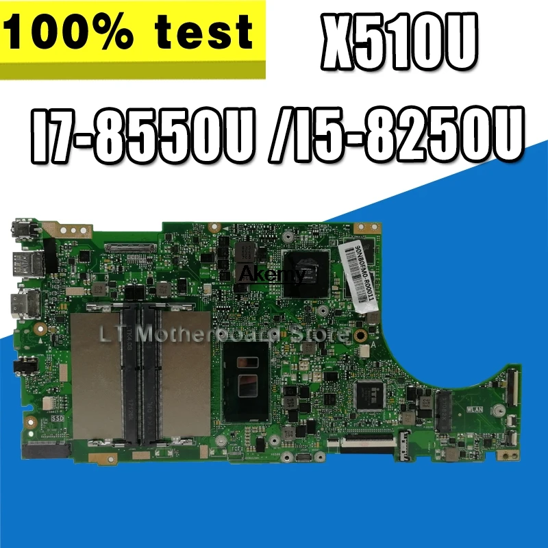 

laptop Motherboard For ASUS X510URR X510UR X510UAR X510UA X510U Mainboard I7-8550U /I5-8250U (V2G) exchange!!!